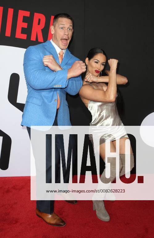 WESTWOOD, CA - APRIL 3: John Cena and Nikki Bella at the Blockers film premiere at the Regency Village Theatre in Westwood, California on April 3, 2018.