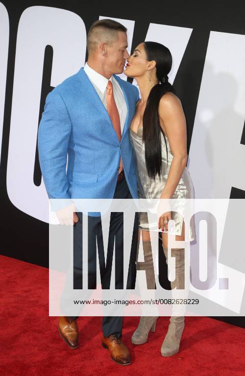 WESTWOOD, CA - APRIL 3: John Cena and Nikki Bella at the Blockers film premiere at the Regency Village Theatre in Westwood, California on April 3, 2018.
