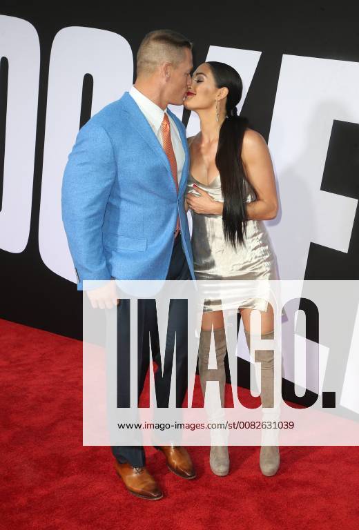 WESTWOOD, CA - APRIL 3: John Cena, Nikki Bella, at the Premiere Of Universal Pictures Blockers at the Regency Village Theatre in Westwood, California on April 3, 2018.