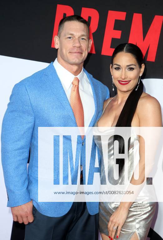 WESTWOOD, CA - APRIL 3: John Cena, Nikki Bella, at the Premiere Of Universal Pictures Blockers at the Regency Village Theatre in Westwood, California on April 3, 2018.