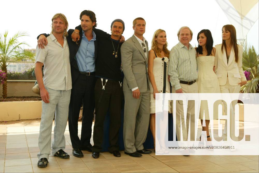 Archives Sean Bean, Eric Bana, Orlando Bloom, Brad Pitt, Wolfgang Petersen, Diane Kruger, Rose Byrne, Saffron Burrows during the 57th Cannes International Film Festival On may 13 2004 Cannes France Frédéric Piau Bestimage File Picture Celebrities during 57th Cannes International Film Festival On may 13 2004 Cannes France