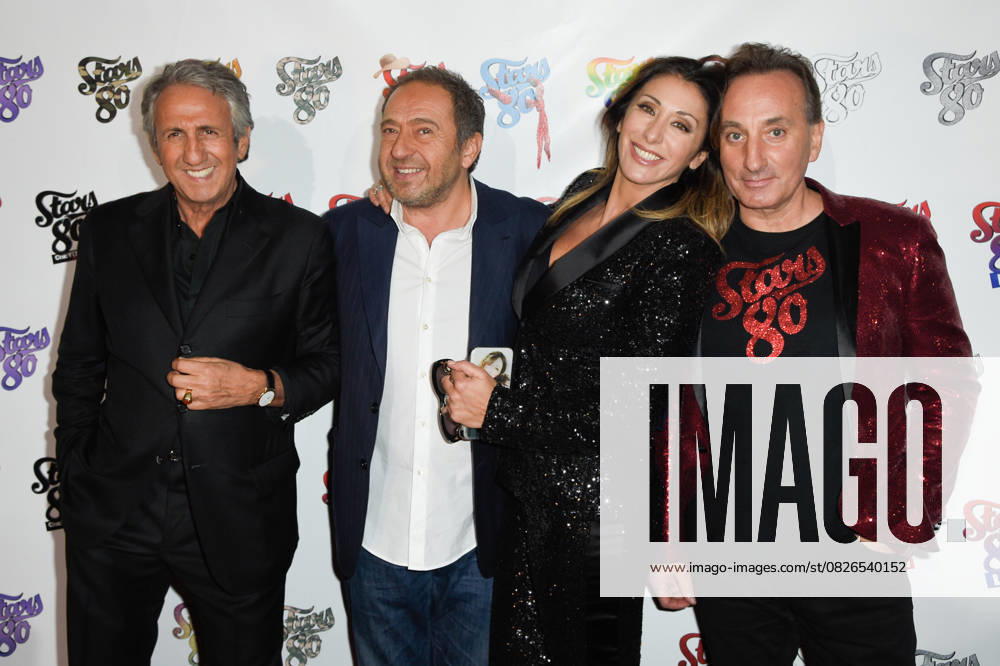 Richard Anconina, Patrick Timsit, Sabrina Salerno et Jean Louis Pujade Emile et Images Preview of the movie Stars 80, la suite at the Olympia in Paris on December 5, 2017 Coadic Guirec Bestimage Preview of the movie Stars 80, la suite at the Olympia in Paris, France on December 5, 2017 Paris France