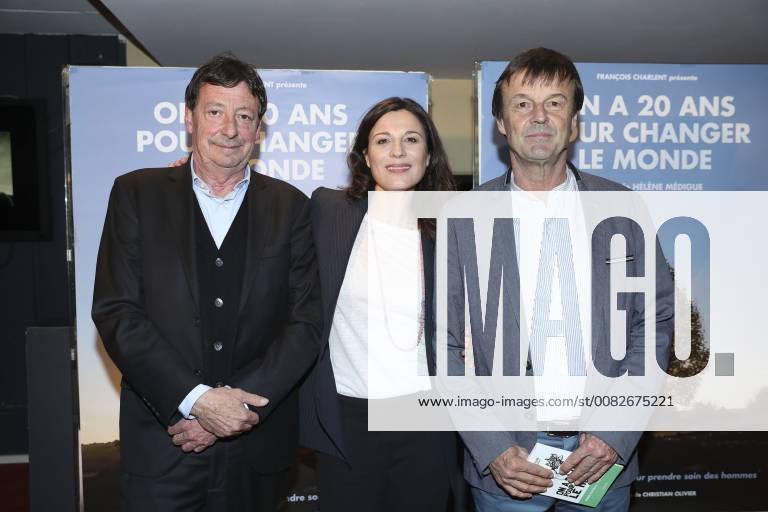 Francois Charlent Helene Medigue Nicolas Hulot CELEBRITES : Avant Premiere On a 20ans pour changer le monde - Paris - 06 04 2018 GwendolineLeGoff Panoramic