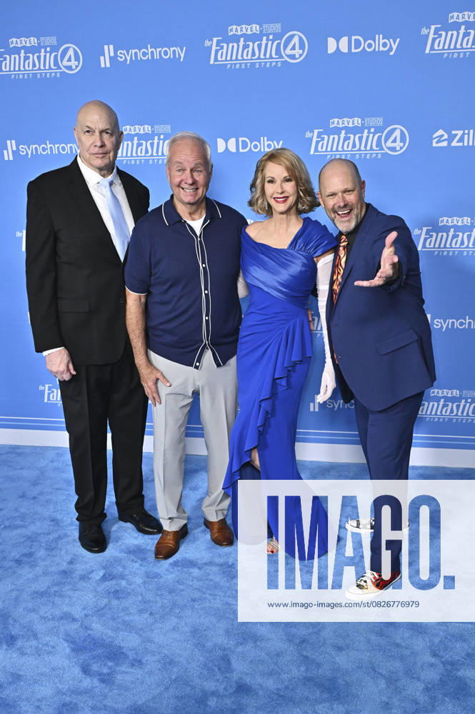 Michael Bailey Smith, Alex Hyde White, Rebecca Staab and Jay Underwood at the world premiere of the movie The Fantastic Four First Steps at the Dorothy Chandler Pavilion Los Angeles, 21 07 2025 Foto:xD.xStarbuckx xFuturexImagex four_5897