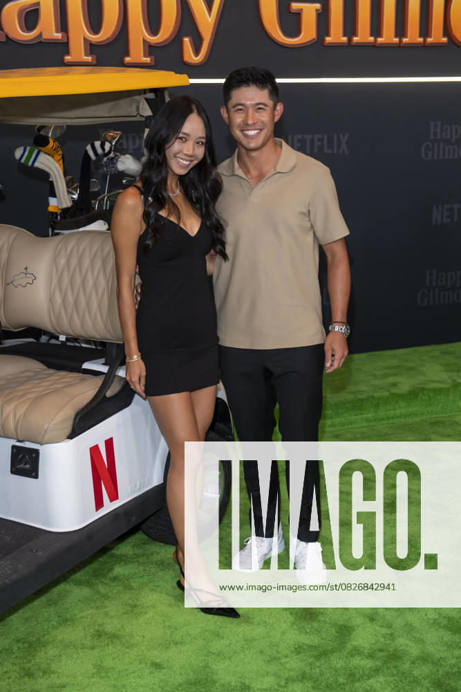 (L-R) Kat Zhu and Collin Morikawa attend Netflix s Happy Gilmore 2 New York Premiere at Jazz at Lincoln Center. New York United States - ZUMAs197 20250721_aaa_s197_278