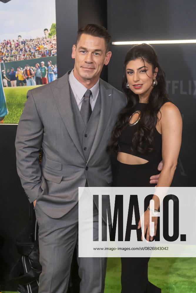 (L-R) John Cena and Shay Shariatzadeh attend Netflix s Happy Gilmore 2 New York Premiere at Jazz at Lincoln Center. New York United States - ZUMAs197 20250721_aaa_s197_281