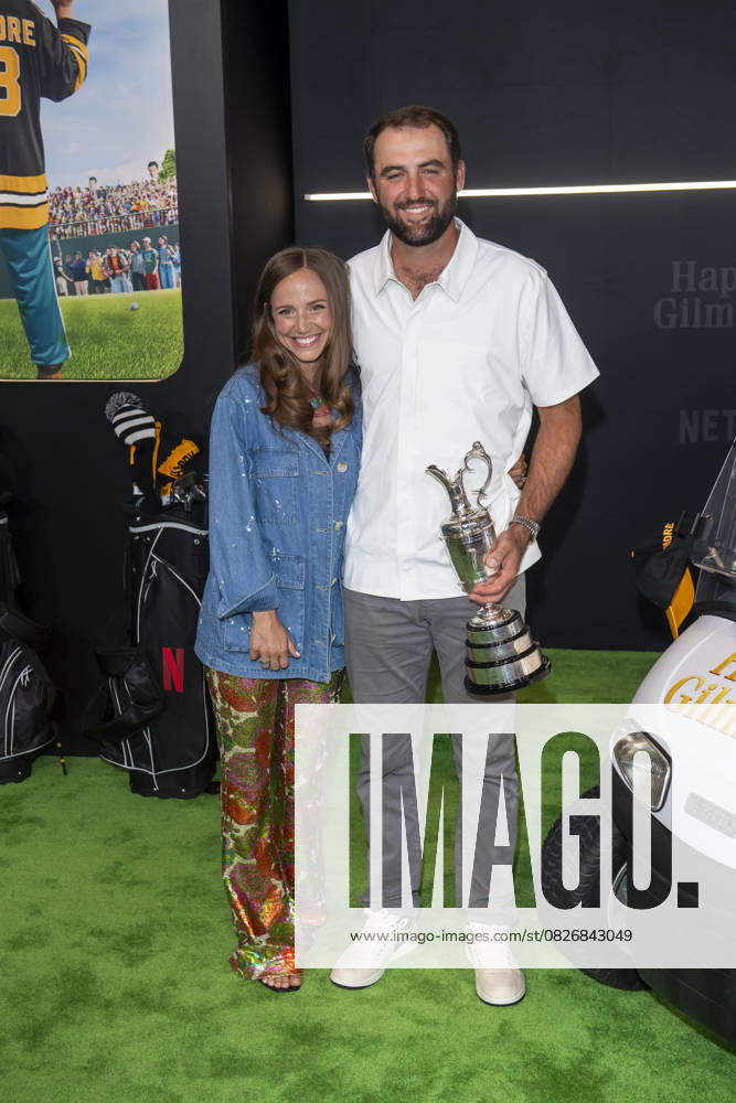 (L-R) Meredith Scudder and Scottie Scheffler attend Netflix s Happy Gilmore 2 New York Premiere at Jazz at Lincoln Center. New York United States - ZUMAs197 20250721_aaa_s197_285