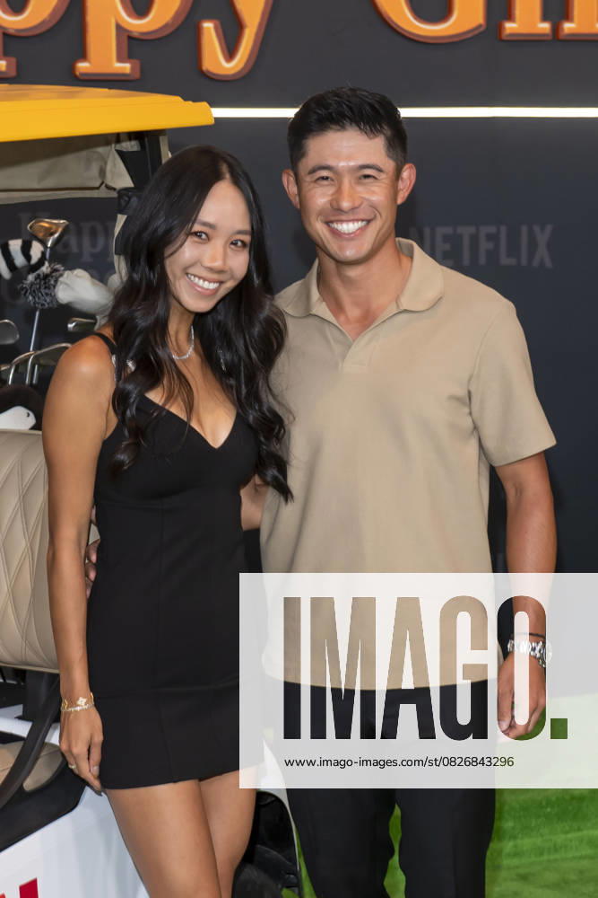 (L-R) Kat Zhu and Collin Morikawa attend Netflix s Happy Gilmore 2 New York Premiere at Jazz at Lincoln Center. New York United States - ZUMAs197 20250721_aaa_s197_291