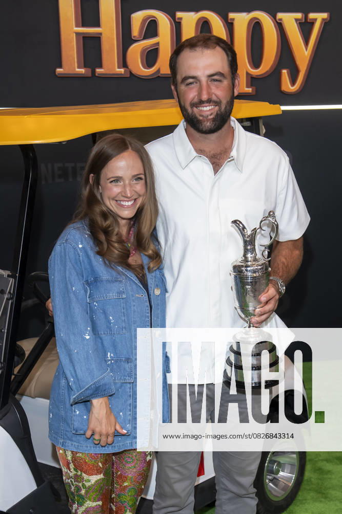 (L-R) Meredith Scudder and Scottie Scheffler attend Netflix s Happy Gilmore 2 New York Premiere at Jazz at Lincoln Center. New York United States - ZUMAs197 20250721_aaa_s197_294