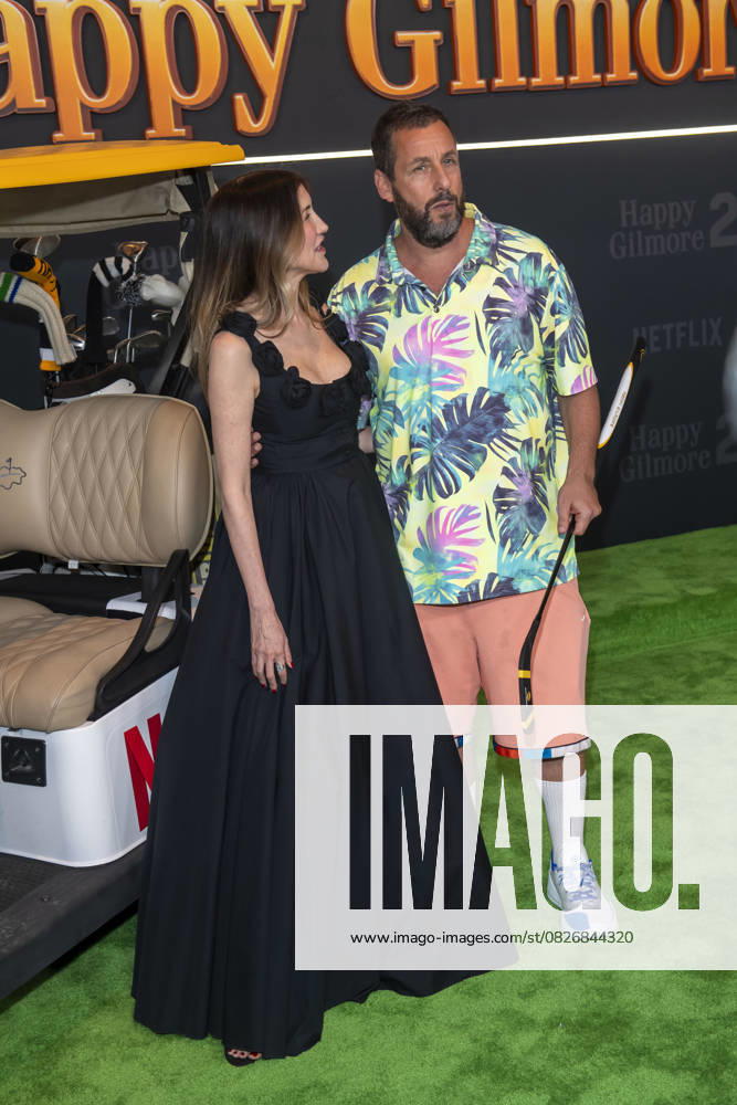 (L-R) Jackie Sandler and Adam Sandler attend Netflix s Happy Gilmore 2 New York Premiere at Jazz at Lincoln Center. New York United States - ZUMAs197 20250721_aaa_s197_318