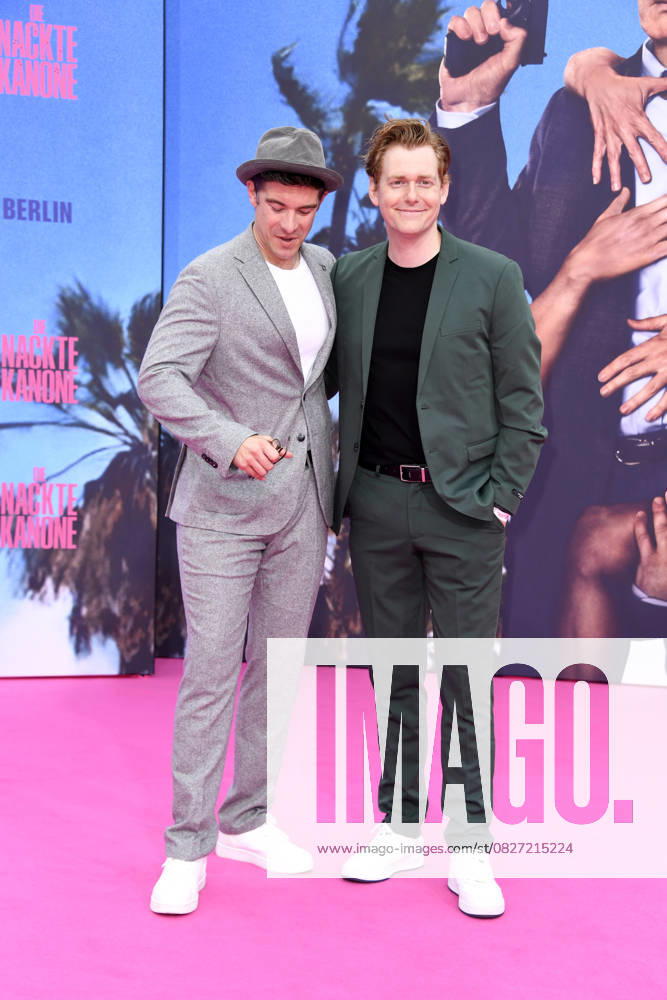 Philipp Danne and Johannes Heinrichs at the German premiere of DIE NACKTE KANONE in Berlin on 24 07 2025