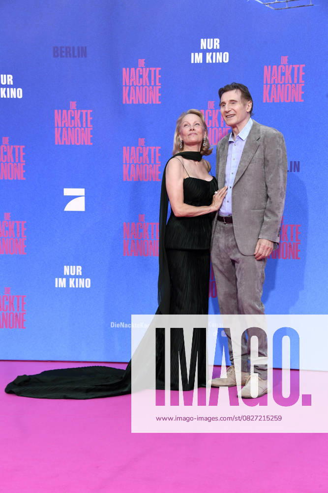 Pamela Anderson, Liam Neeson at the German premiere of DIE NACKTE KANONE in Berlin on 24 07 2025