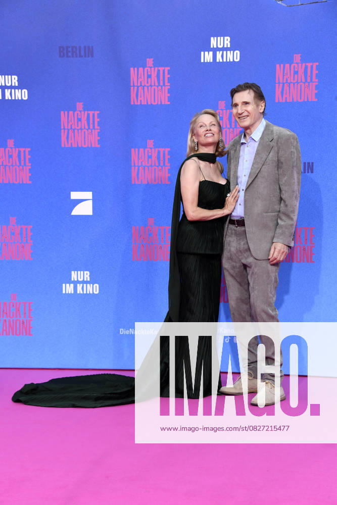 Pamela Anderson, Liam Neeson at the German premiere of DIE NACKTE KANONE in Berlin on 24 07 2025