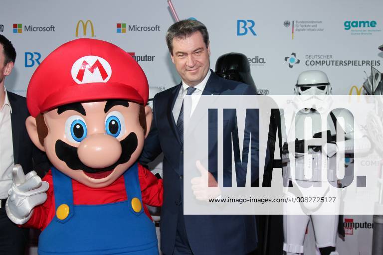 Dr Markus Soeder Bavarian State Premier German Computer Game Award 2018 in the coal bunker boiler house in Munich on 10 04 2018