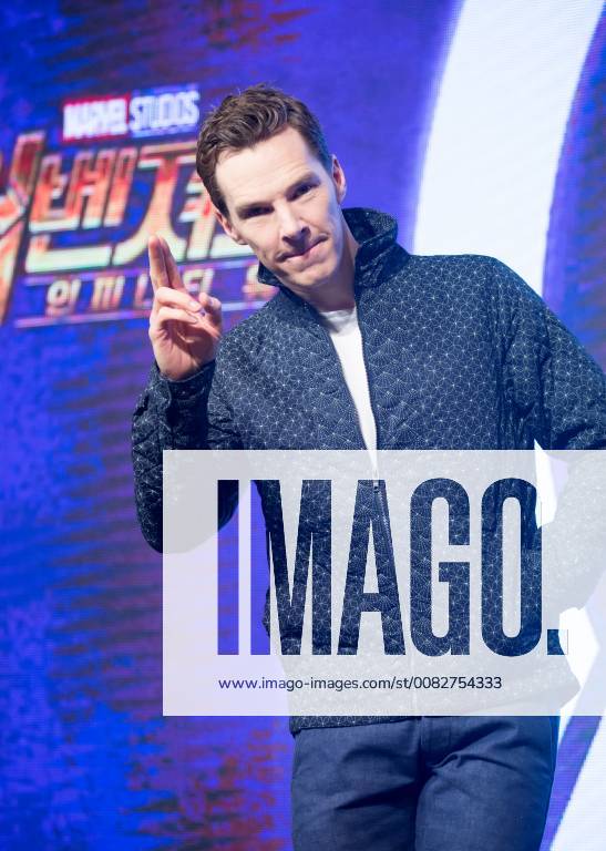 Benedict Cumberbatch, Apr 12, 2018 : A cast member of the new movie Avengers: Infinity War , Benedict Cumberbatch attends a press conference in Seoul, South Korea. The third movie in the Avengers series will be open in South Korea on April 25. (75960242)