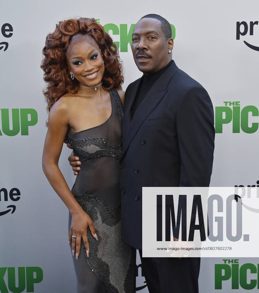 Cast members Keke Palmer (L) and Eddie Murphy attend the premiere of the motion picture comedy The Pickup at Regal LA Live in Los Angeles on Sunday, July 27, 2025. Storyline: A routine cash pickup turns into a deadly pursuit when two mismatched armored truck drivers are ambushed by ruthless criminals with plans beyond the cash. LAP2025072739 JIMxRUYMEN