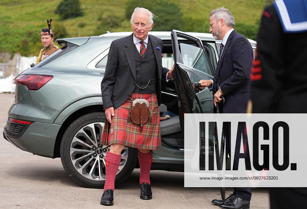 Bilder des Jahres 2025, Entertainment 07 Juli Royal visit to Thurso King Charles III arrives for a reception for Caithness Communities hosted by the Nuclear Decommissioning Authority at Scrabster Harbour in Thurso, marking the 70th anniversary of the Dounreay Nuclear site, the 50th anniversary of the Pacific Nuclear Transport Limited (PNTL) and the 20th Anniversary of the Nuclear Decommissioning Authority. Picture date: Monday July 28, 2025., Credit:Aaron Chown Avalon UK, Thurso