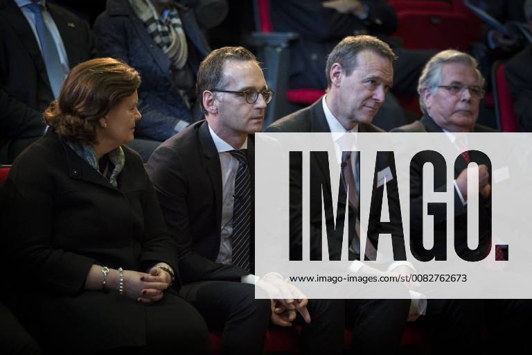 Federal Foreign Minister Heiko Maas 2L SPD recorded at the Koenigswinter Conference in Oxford 12 04 2018 Oxford United Kingdom