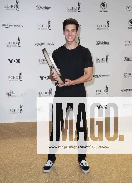 Wincent Weiß Category Newcomer National at the award German Music Prize ECHO 2018 in Messe Berlin