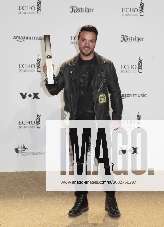 Luis Fonsi category Newcomer international at the award German Music Prize ECHO 2018 in Messe Berlin
