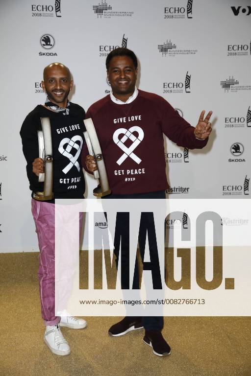 Award Winners Fetsum Sebhat and Tedros Tewelde at the ECHO POP Awards Ceremony on 12.04.2018 in Berlin ECHO POP Awards Ceremony 2018 in Berlin Winner Price winner Pressroom