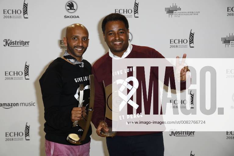 Award Winners Fetsum Sebhat and Tedros Tewelde at the ECHO POP Awards Ceremony on 12.04.2018 in Berlin ECHO POP Awards Ceremony 2018 in Berlin Winner Price winner Pressroom