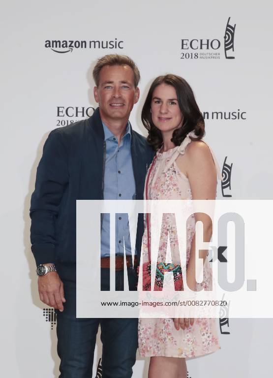 Jan Sosniok wife Nadine at ceremony German Music Prize ECHO 2018 in Messe Berlin