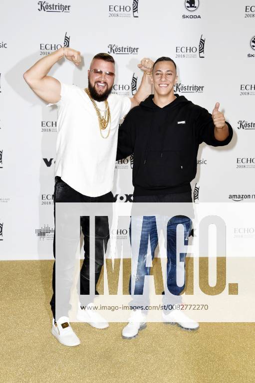 Kollegah and Farid Bang at the 27th German Music Prize Echo 2018 in the Messe Berlin Berlin 12 04 2017 Foto:xF.xFuturexImage