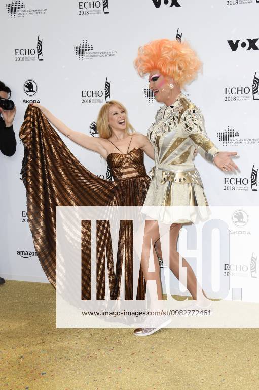 Kylie Minogue and Olivia Jones at the 27th German Music Award Echo 2018 in the Messe Berlin Berlin 12 04 2017 Foto:xF.xFuturexImage