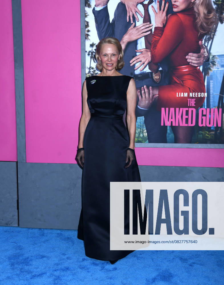 Pamela Anderson attends the US Premiere of The Naked Gun at SVA Theater in New York. July 28, 2025. New York United States - ZUMAp281 20250728_zea_p281_044