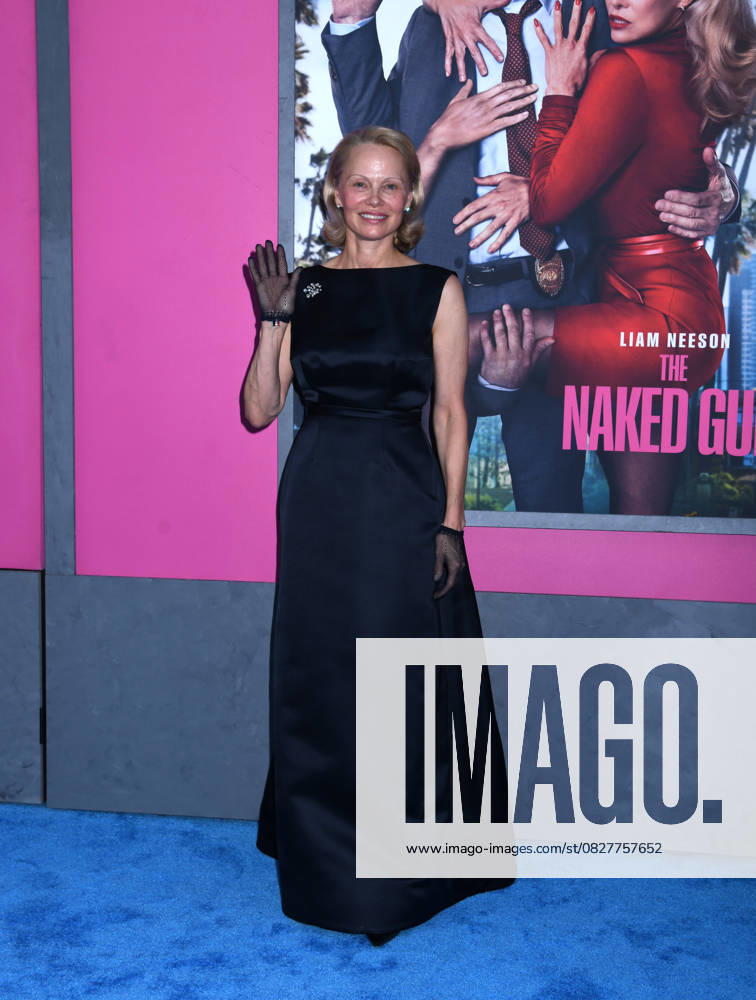 Pamela Anderson attends the US Premiere of The Naked Gun at SVA Theater in New York. July 28, 2025. New York United States - ZUMAp281 20250728_zea_p281_045