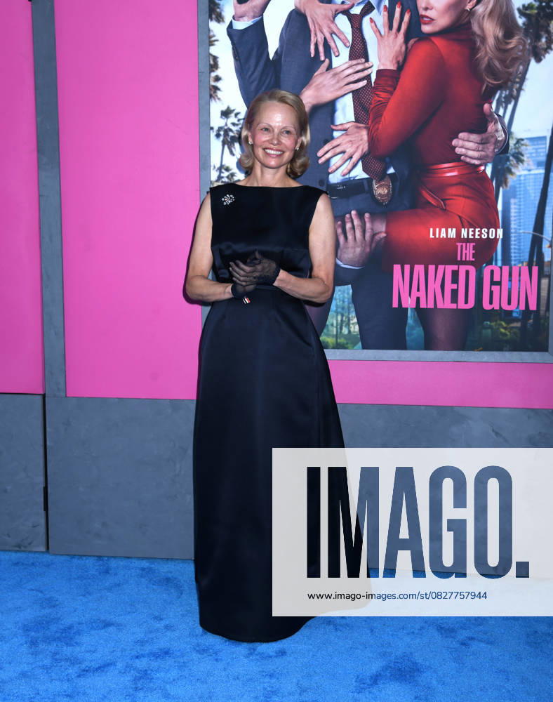 Pamela Anderson attends the US Premiere of The Naked Gun at SVA Theater in New York. July 28, 2025. New York United States - ZUMAp281 20250728_zea_p281_056