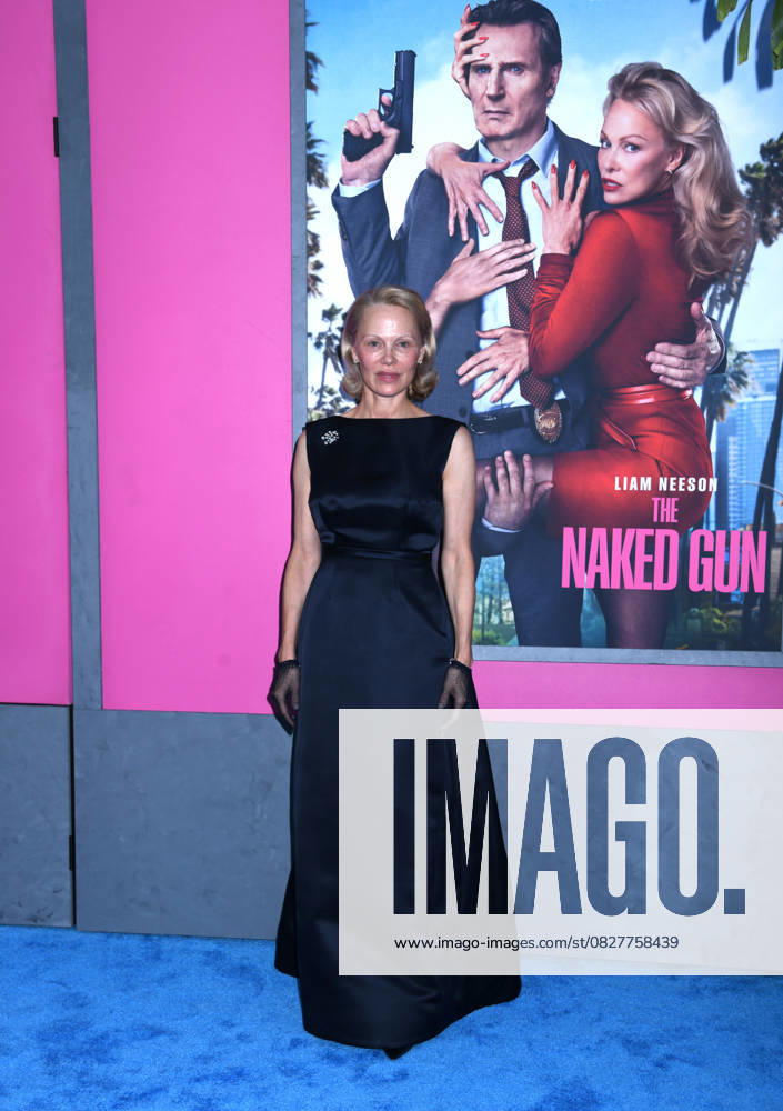 Pamela Anderson attends the US Premiere of The Naked Gun at SVA Theater in New York. July 28, 2025. New York United States - ZUMAp281 20250728_zea_p281_061