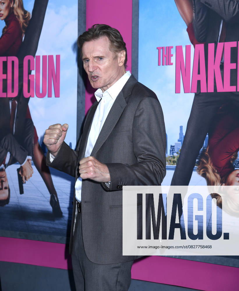 Liam Neeson attends the US Premiere of The Naked Gun at SVA Theater in New York. July 28, 2025. New York United States - ZUMAp281 20250728_zea_p281_035