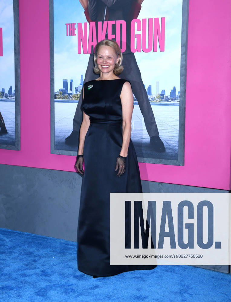 Pamela Anderson attends the US Premiere of The Naked Gun at SVA Theater in New York. July 28, 2025. New York United States - ZUMAp281 20250728_zea_p281_062