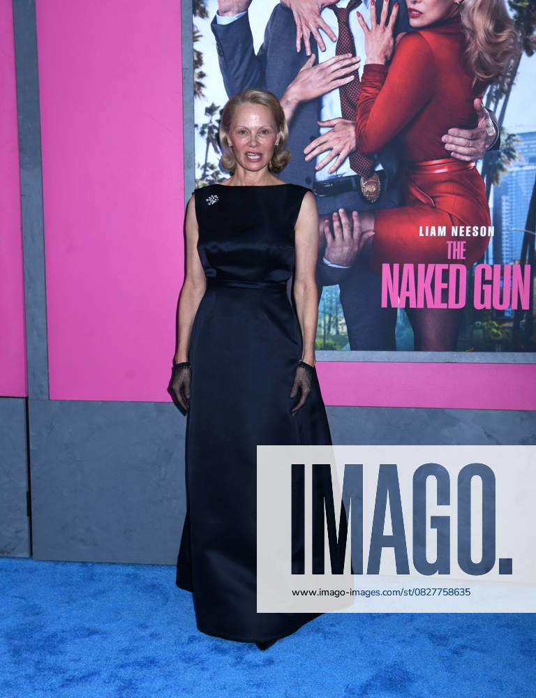 Pamela Anderson attends the US Premiere of The Naked Gun at SVA Theater in New York. July 28, 2025. New York United States - ZUMAp281 20250728_zea_p281_064