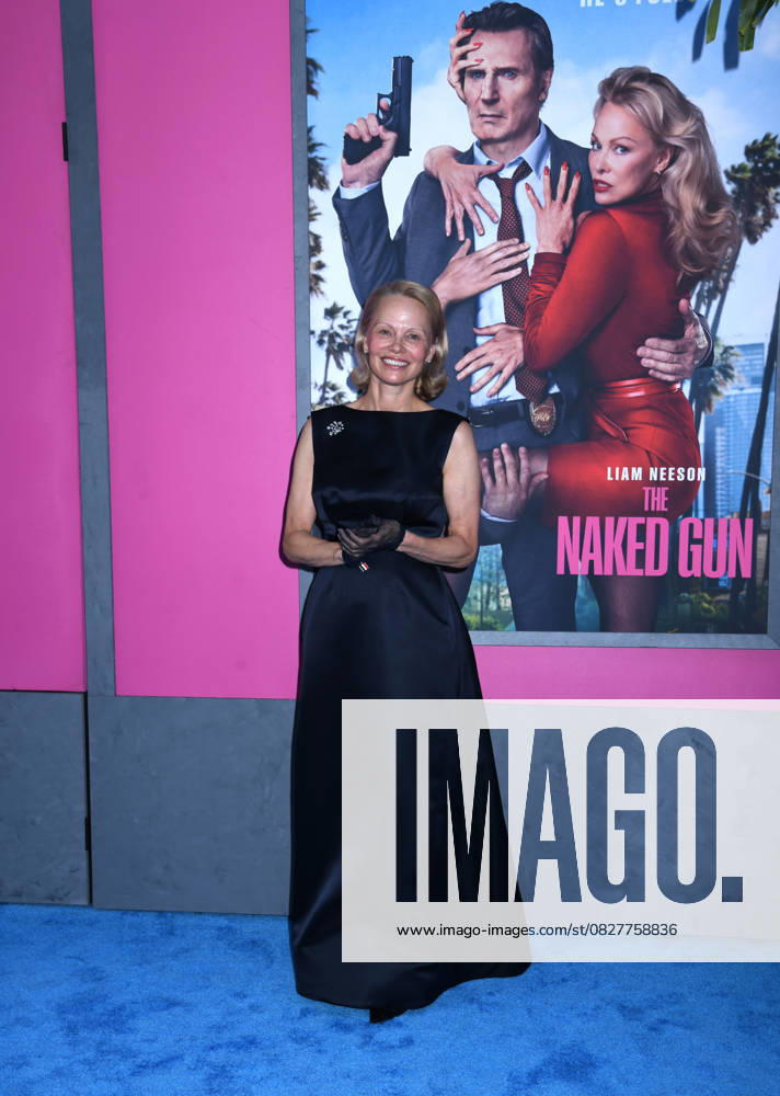 Pamela Anderson attends the US Premiere of The Naked Gun at SVA Theater in New York. July 28, 2025. New York United States - ZUMAp281 20250728_zea_p281_050