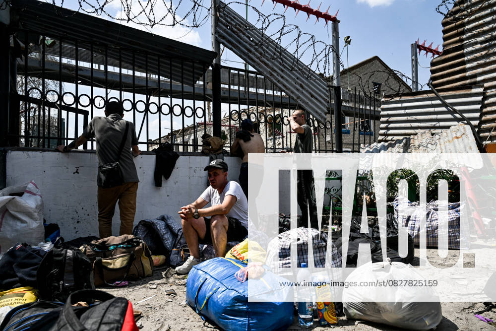Inmates await relocation from Bilenke Correctional Colony N99 damaged by a Russian air strike, Bilenke village, Zaporizhzhia region, Ukraine, July 29, 2025. At approximately 23:30 local time on Monday, July 28, Russian forces attacked the Bilenke Correctional Colony in the Zaporizhzhia region with four guided aerial bombs. The strike claimed the lives of 16 convicts and left 44 people injured. The facility’s canteen was destroyed, while the administrative headquarters and quarantine area sustained partial damage. (Photo by Dmytro Smolienko Ukrinform) Russian air strike on penal colony in Zaporizhzhia region