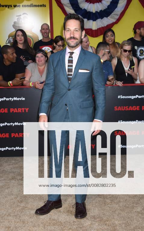 Paul Rudd arriving at the premiere of Sausage Party in Westwood, California - Aug 9, 2016 - Westwood Premiere of Sausage Party, Westwood California United States Regency Village Theatre