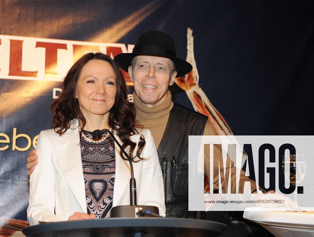 Gunther von Hagens and wife Angelina Whalley at a photocall for his new KÂörperwelten exhibition at Postbahnhof , Berlin, Berlin, Germany WENN 2408412