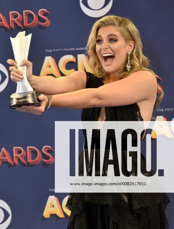 Lauren Alaina, winner of the award for New Female Vocalist of the Year, appears backstage at the 53rd annual Academy of Country Music Awards held at MGM Grand Garden Arena in Las Vegas, Nevada on April 15, 2018. The show will be telecast live on CBS. LAV20180415408 JIMxRUYMEN