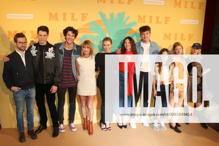 Wael Sersoub - Matthias Dandois - Axelle Laffont - Marie Josee Croze - Virginie Ledoyen - Victor Meutelet CELEBRITES : Avant Premiere Milf - Paris - 17 04 2018 MichaelBaucher Panoramic