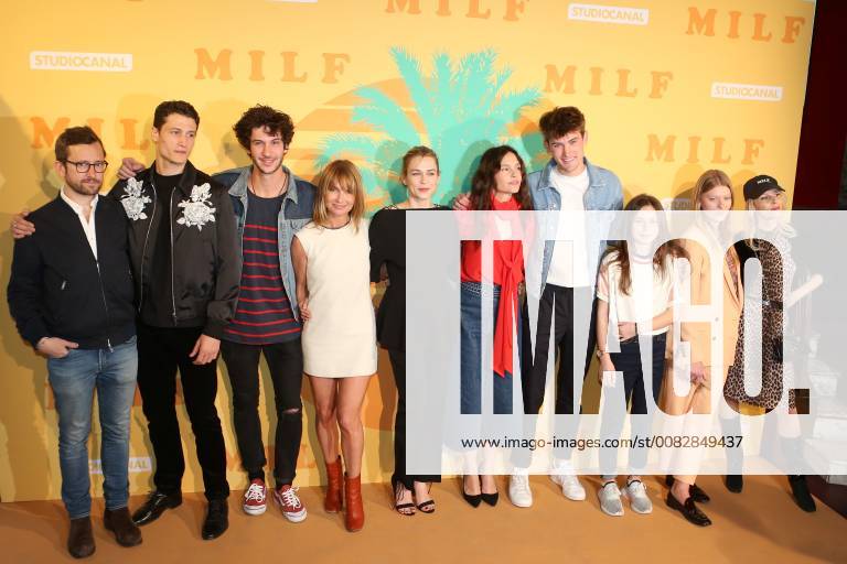 Wael Sersoub - Matthias Dandois - Axelle Laffont - Marie Josee Croze - Virginie Ledoyen - Victor Meutelet CELEBRITES : Avant Premiere Milf - Paris - 17 04 2018 MichaelBaucher Panoramic
