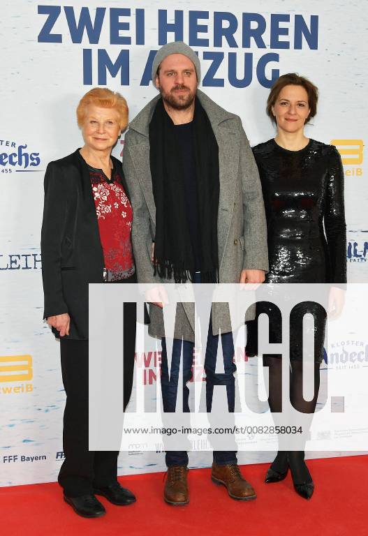World premiere Two men in a suit in Andechs Monastery on 18 March 2018 Irm Hermann Simon Donatz and Martina Gedeck