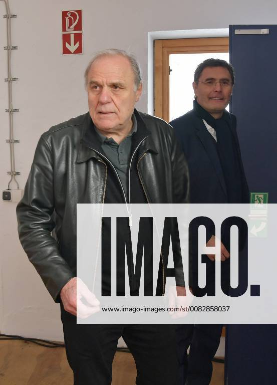 World premiere Two gentlemen in a suit at Andechs Monastery on 18 March 2018 Josef Bierbichler