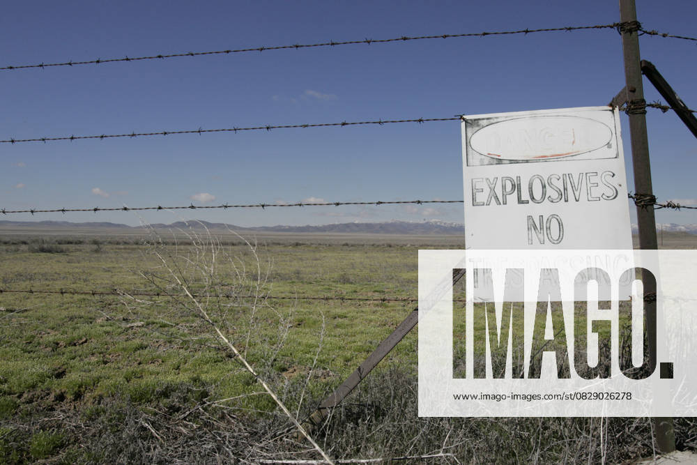 Utah: US Nuclear Waste Dumping Ground Mar 25, 2005; Skull Valley, UT, USA; Skull Valley is on the Goshute Indian Reservation in north-western Utah. Nestled between two ranges of snow-capped mountains, the valley is adjacent to Dugway, the US Army Proving Grounds for Chemical and Biological Weapons. On the reservation, the Tekio Test Range warns of explosives and is visited by weapons treaty experts. And soon, Private Fuel Storage LLC, may be building a facility for the temporary (40 years) storage of radioactive waste from nuclear reactors throughout the US. The Tekio Test Range is just a few miles from the proposed location of the radioactive waste site. Skull Valley UT USA