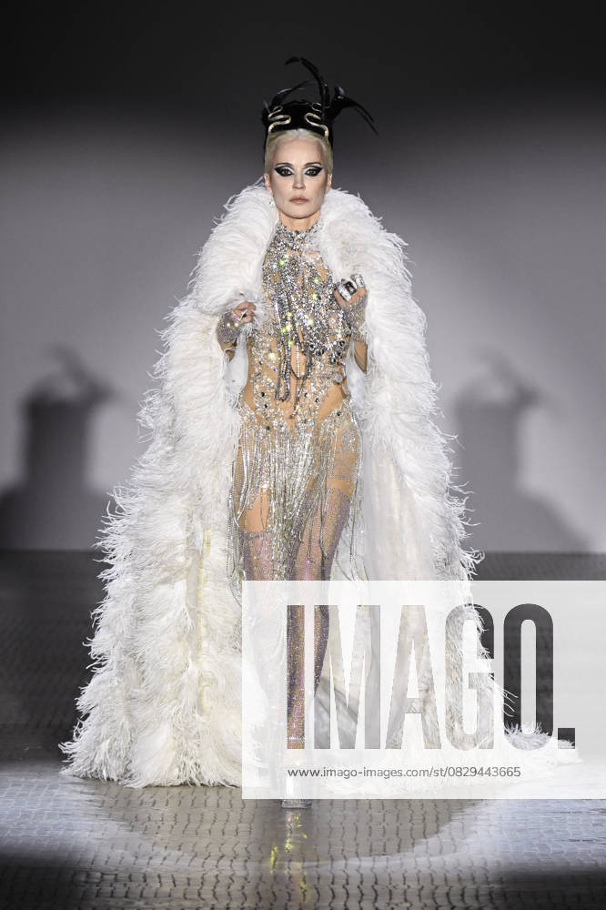 Daphne Guiness on the catwalk at the Celia Kritharioti Haute Couture Fall Winter 2023 24 collection show during Paris Fashion Week PFW , in Paris, France, on July 3, 2023 Daphne Guiness on the catwalk at the Celia Kritharioti Haute Couture Fall Winter 2023 24 collection show during Paris Fashion Week PFW , in Paris, France, on July 3, 2023 Paris France
