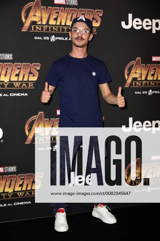 Milano, Prima del film Avengers Infinity Wars Nella foto: Moreno