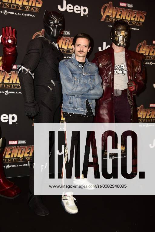 Milano, Prima del film Avengers Infinity Wars Nella foto: Fabio Rovazzi