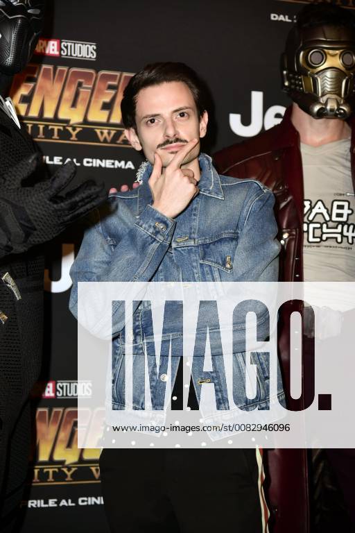 Milano, Prima del film Avengers Infinity Wars Nella foto: Fabio Rovazzi